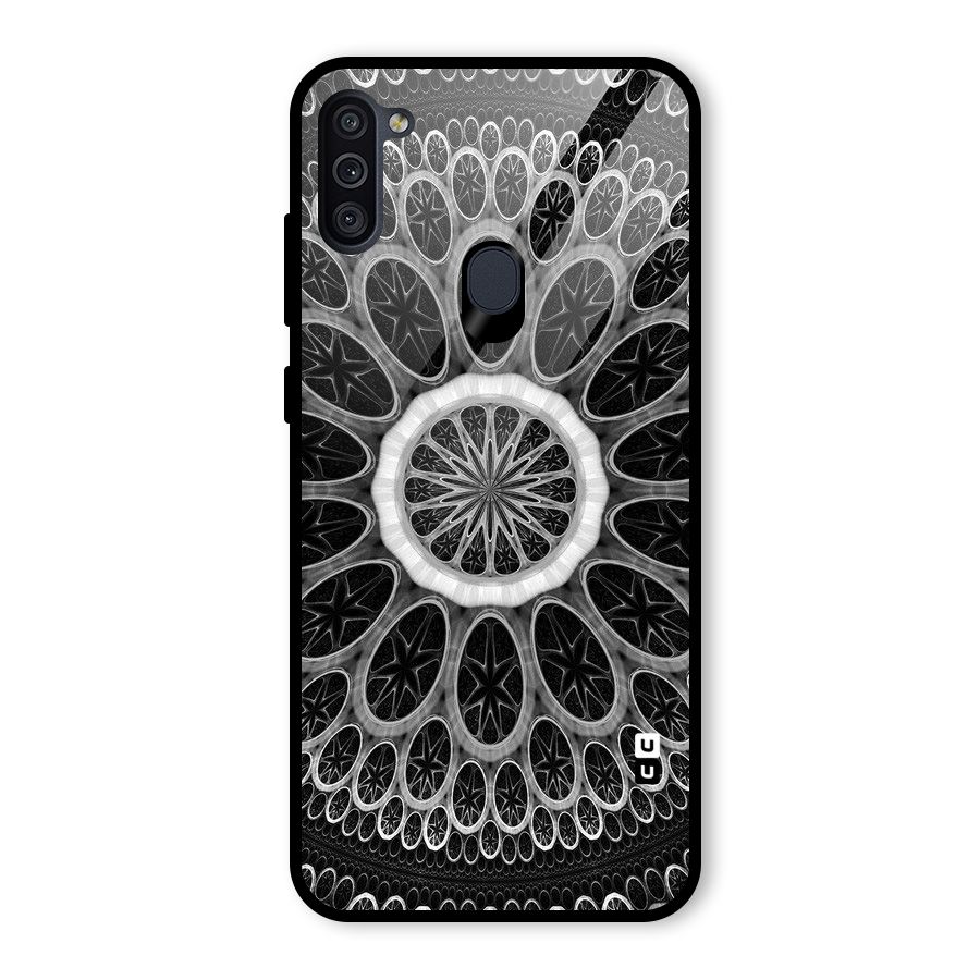 Dark Pattern Art Glass Back Case for Galaxy M11