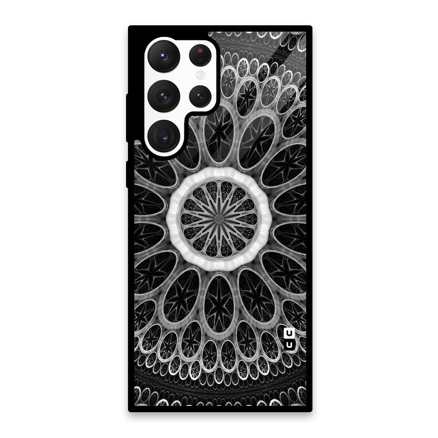 Dark Pattern Art Glass Back Case for Galaxy S22 Ultra 5G