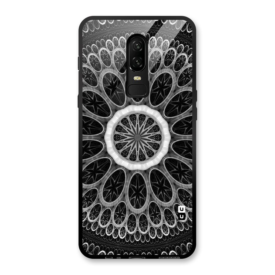 Dark Pattern Art Glass Back Case for OnePlus 6