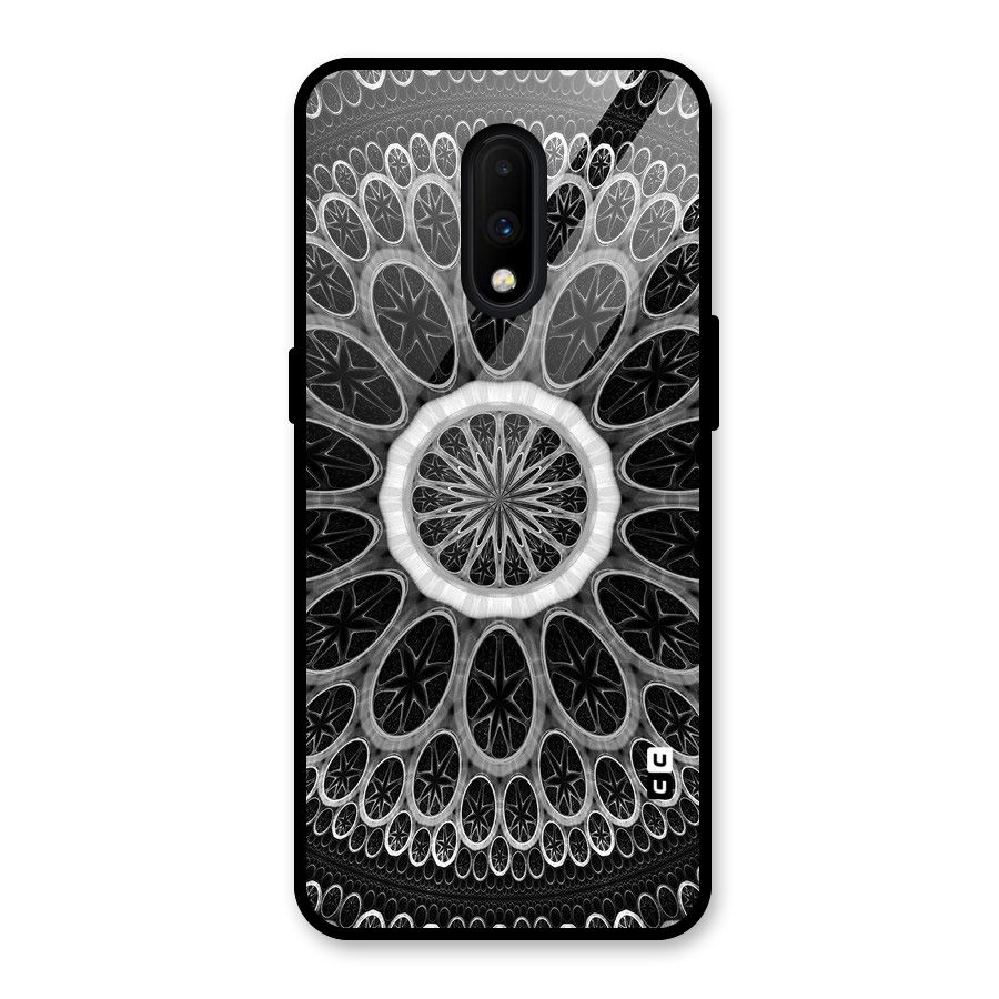 Dark Pattern Art Glass Back Case for OnePlus 7