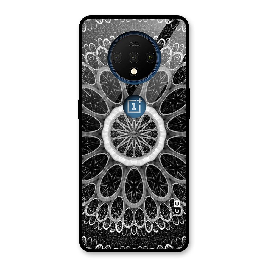 Dark Pattern Art Glass Back Case for OnePlus 7T