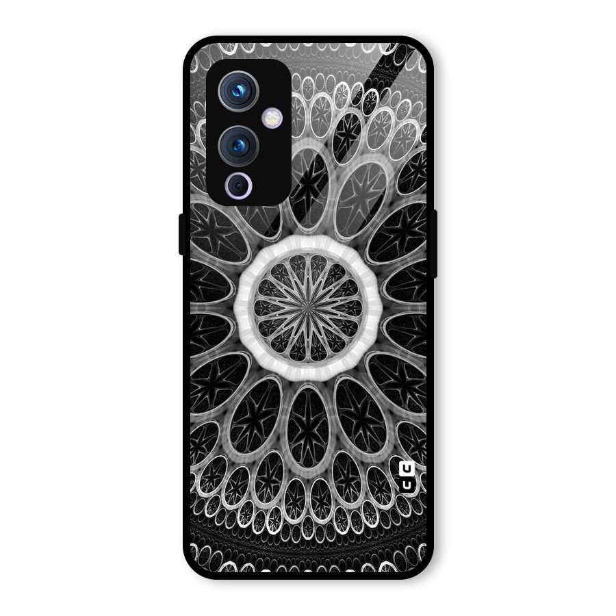 Dark Pattern Art Glass Back Case for OnePlus 9