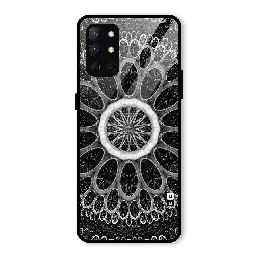 Dark Pattern Art Glass Back Case for OnePlus 9R