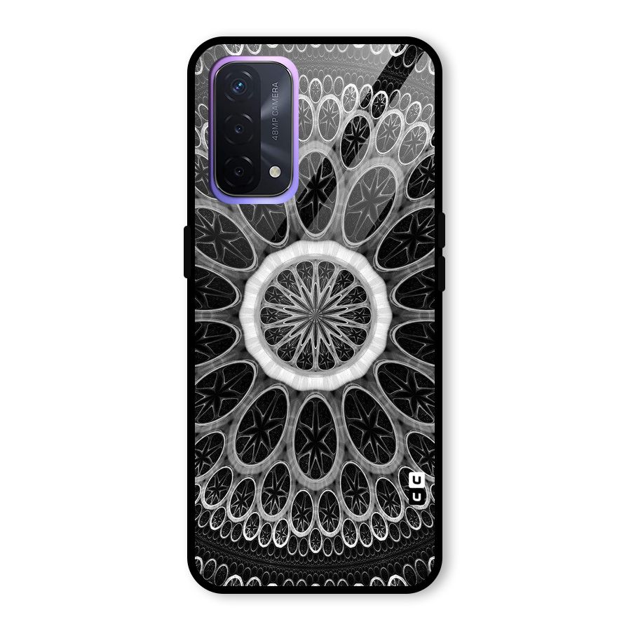 Dark Pattern Art Glass Back Case for Oppo A74 5G