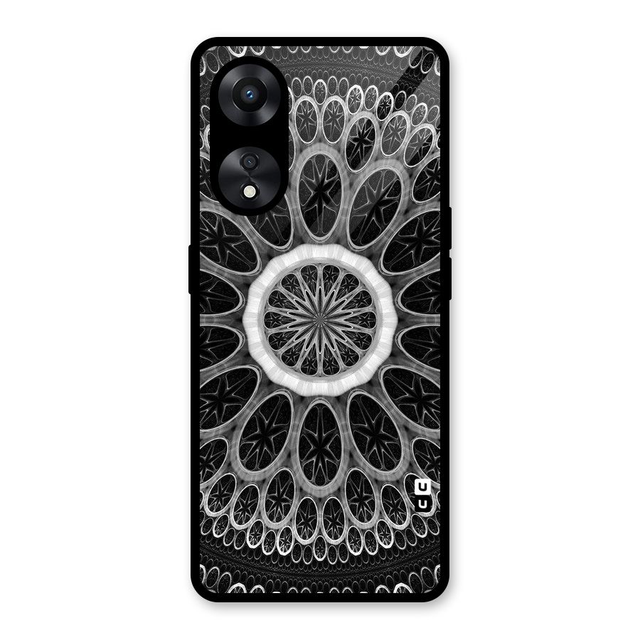 Dark Pattern Art Glass Back Case for Oppo A78
