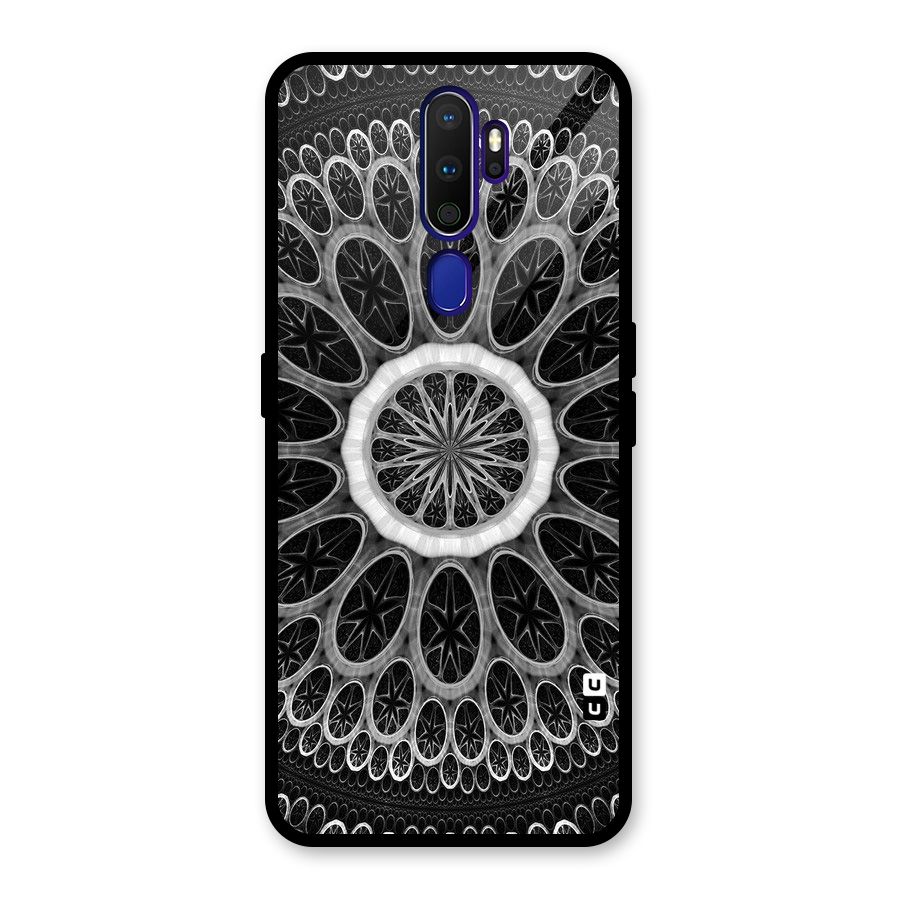 Dark Pattern Art Glass Back Case for Oppo A9 (2020)