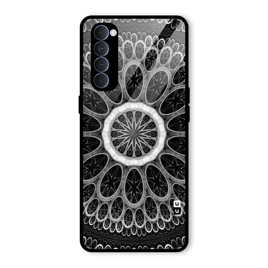 Dark Pattern Art Glass Back Case for Oppo Reno4 Pro