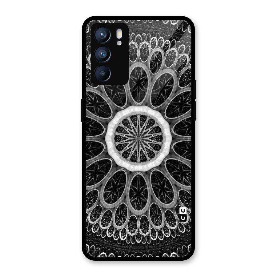 Dark Pattern Art Glass Back Case for Oppo Reno6 5G