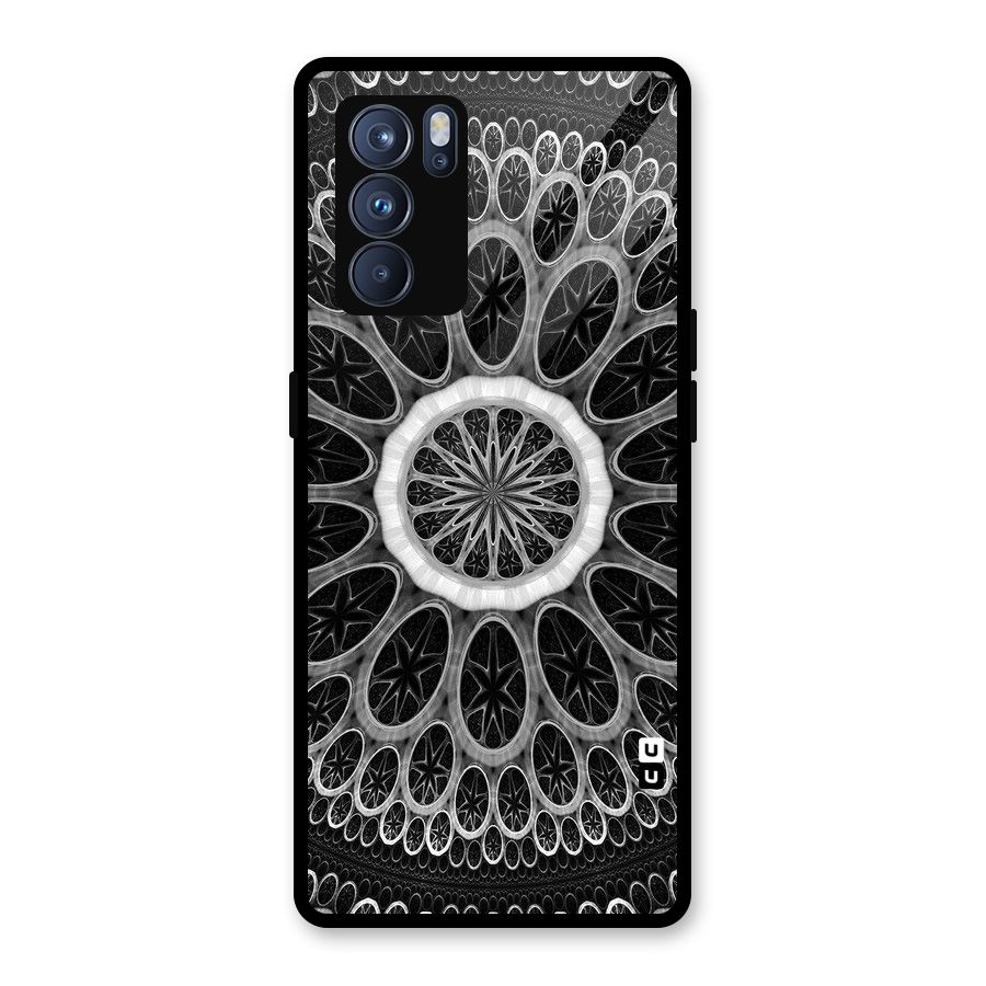 Dark Pattern Art Glass Back Case for Oppo Reno6 Pro 5G
