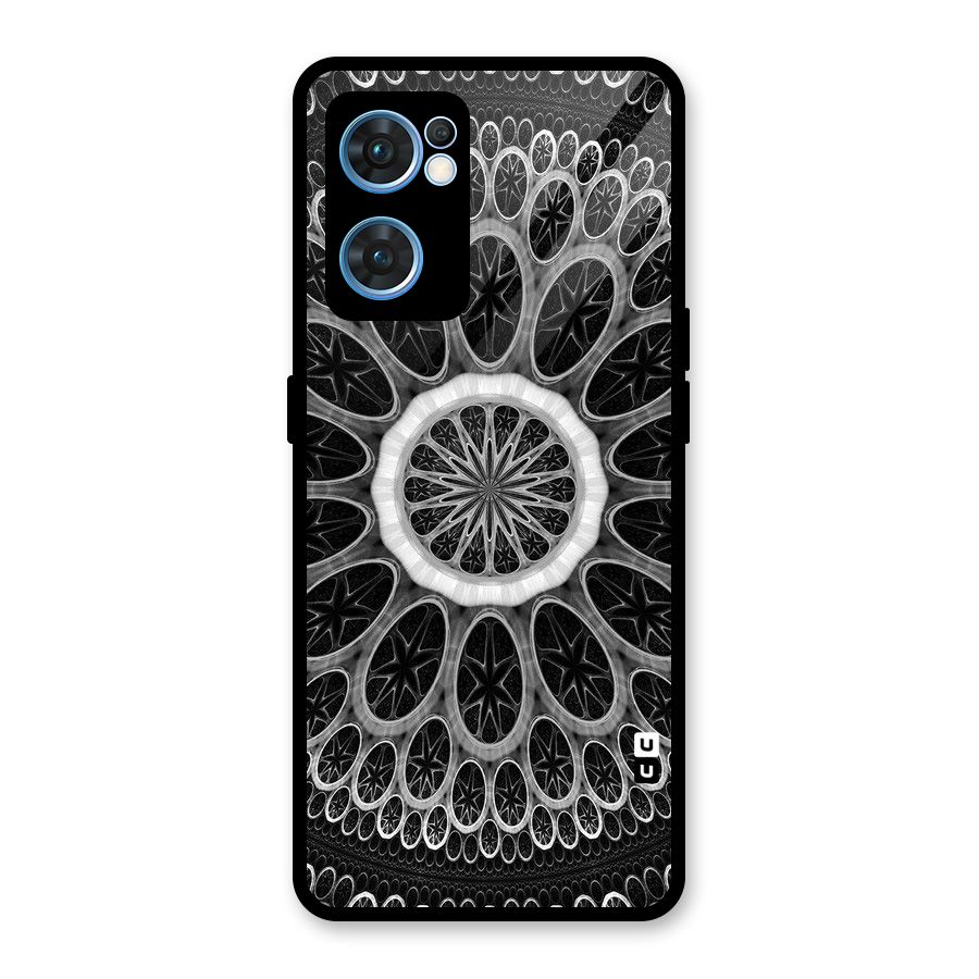 Dark Pattern Art Glass Back Case for Oppo Reno7 5G