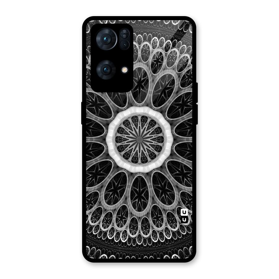 Dark Pattern Art Glass Back Case for Oppo Reno7 Pro 5G