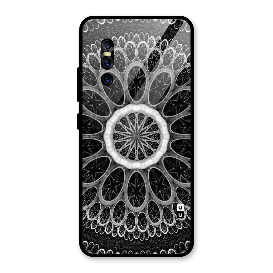 Dark Pattern Art Glass Back Case for Vivo V15 Pro