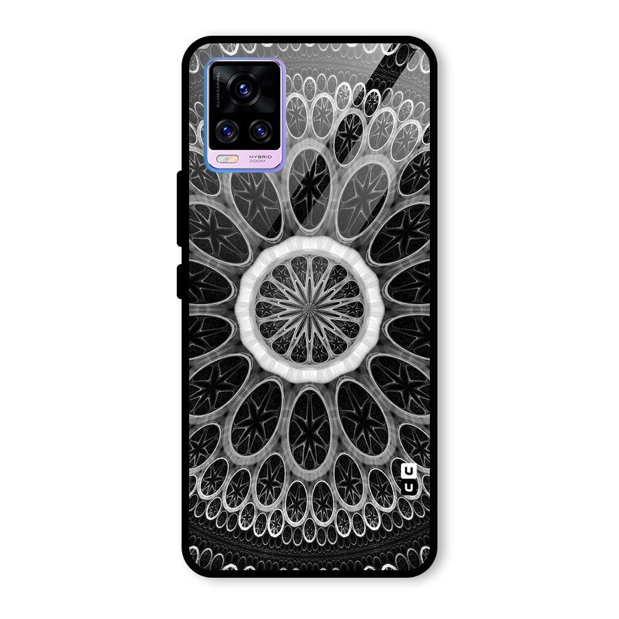 Dark Pattern Art Glass Back Case for Vivo V20 Pro