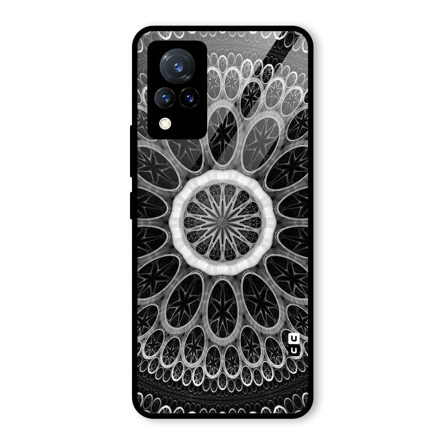Dark Pattern Art Glass Back Case for Vivo V21 5G