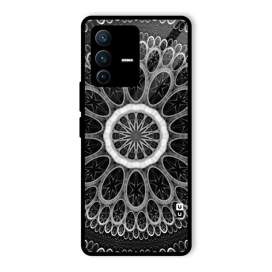 Dark Pattern Art Glass Back Case for Vivo V23 Pro