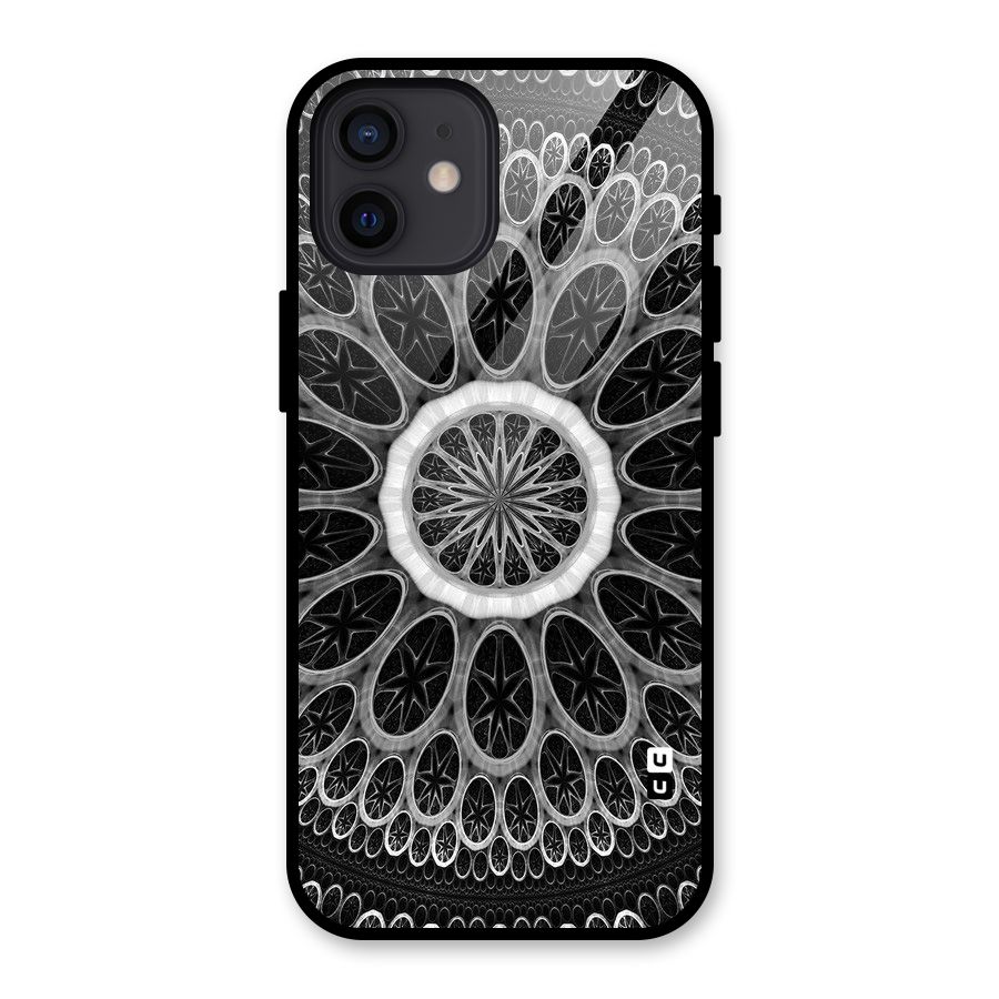 Dark Pattern Art Glass Back Case for iPhone 12