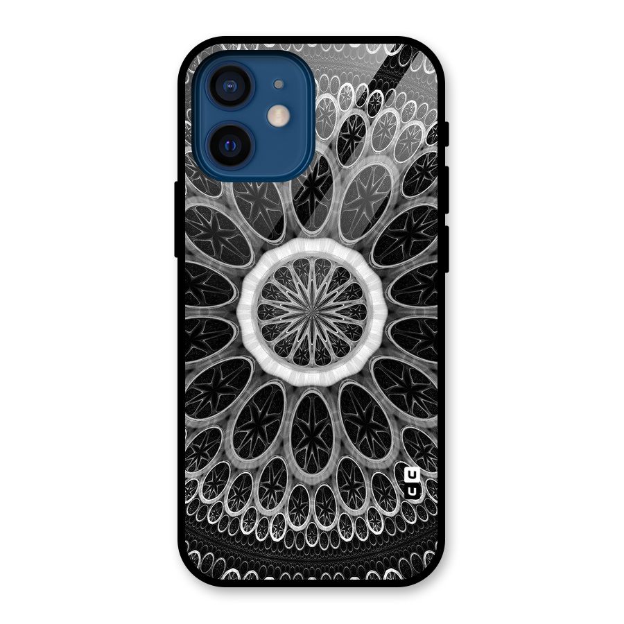 Dark Pattern Art Glass Back Case for iPhone 12 Mini