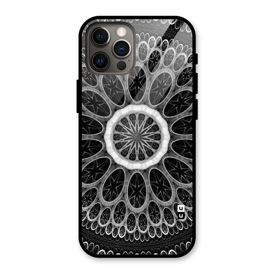 Dark Pattern Art Glass Back Case for iPhone 12 Pro