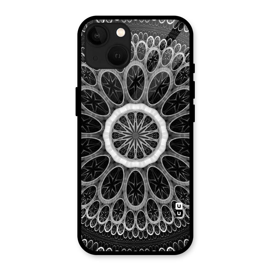 Dark Pattern Art Glass Back Case for iPhone 13