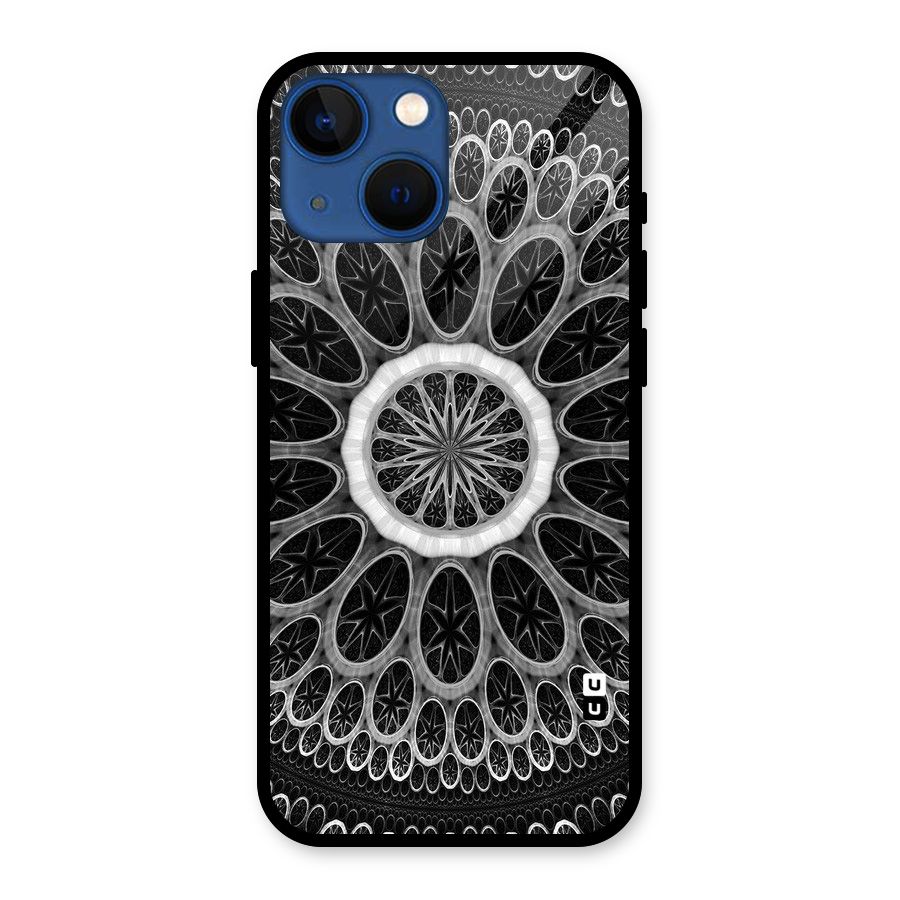 Dark Pattern Art Glass Back Case for iPhone 13 Mini