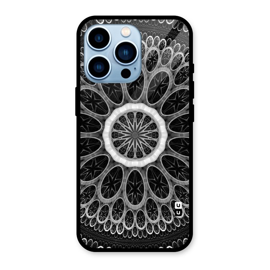 Dark Pattern Art Glass Back Case for iPhone 13 Pro