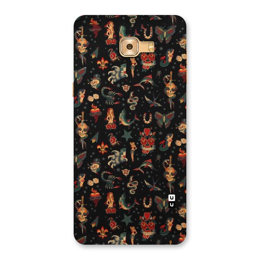 Dark Pattern Back Case for Galaxy C9 Pro
