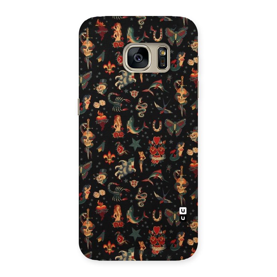 Dark Pattern Back Case for Galaxy S7