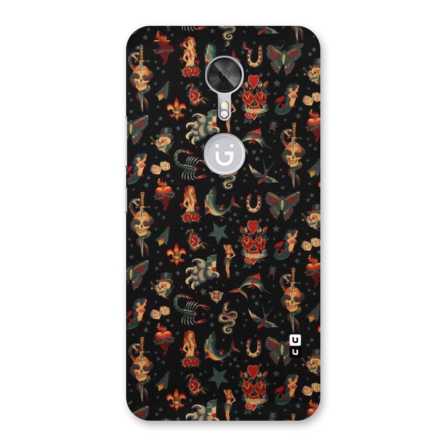 Dark Pattern Back Case for Gionee A1