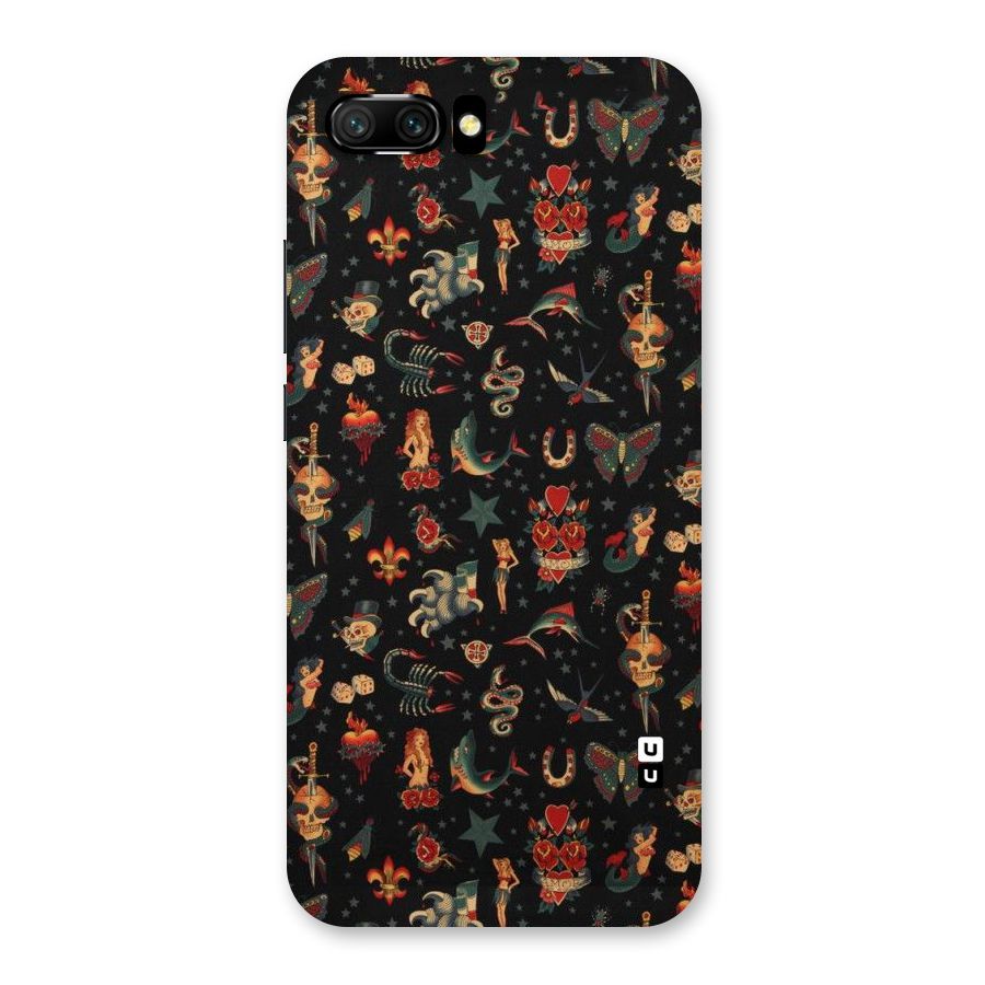 Dark Pattern Back Case for Honor 10