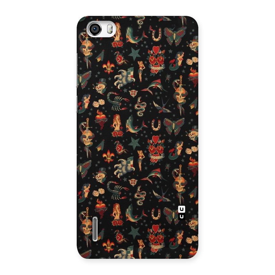 Dark Pattern Back Case for Honor 6