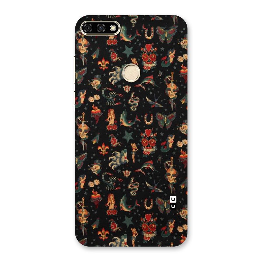 Dark Pattern Back Case for Honor 7A