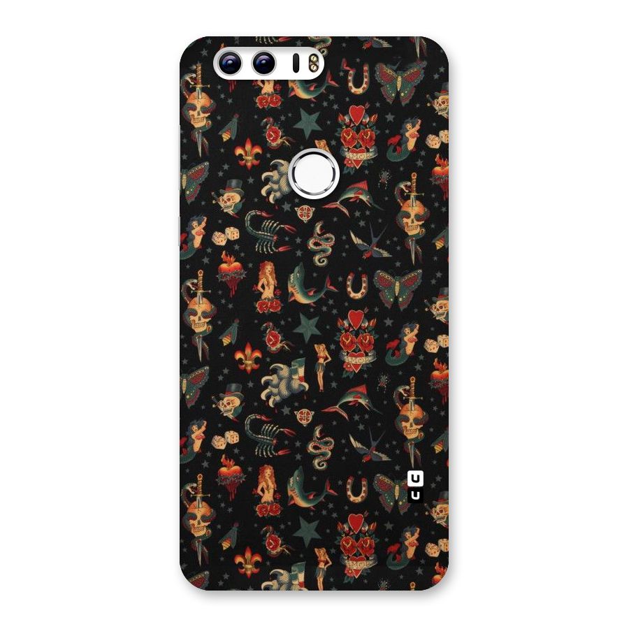 Dark Pattern Back Case for Honor 8
