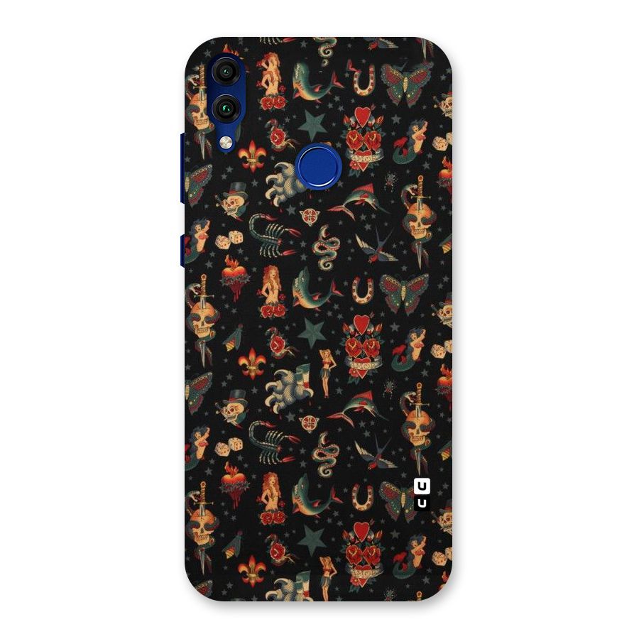 Dark Pattern Back Case for Honor 8C
