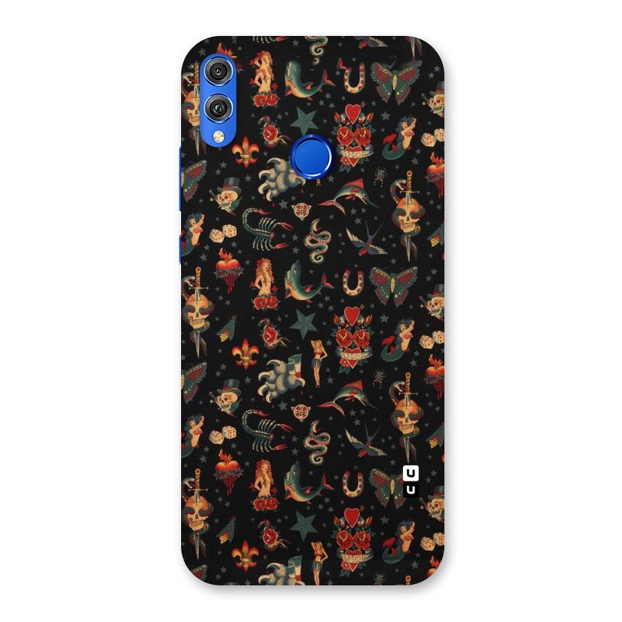 Dark Pattern Back Case for Honor 8X
