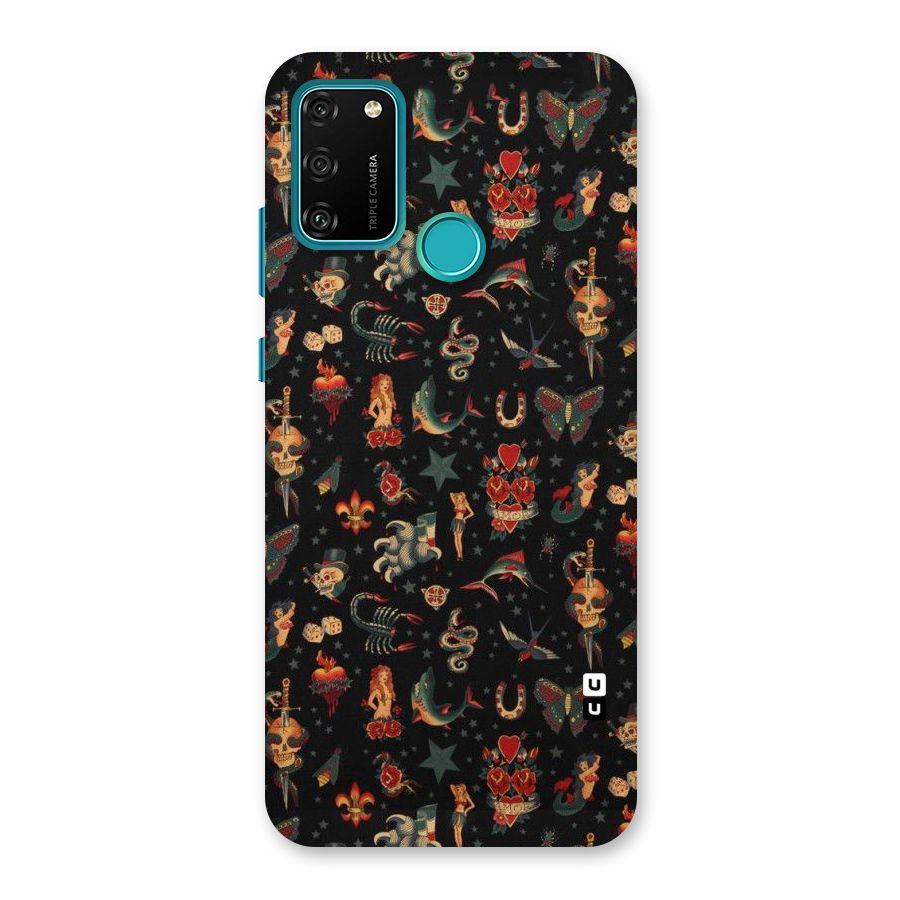 Dark Pattern Back Case for Honor 9A