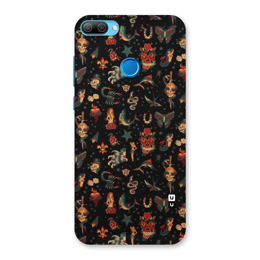 Dark Pattern Back Case for Honor 9N