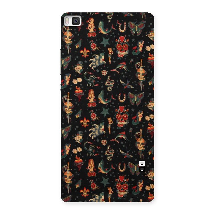 Dark Pattern Back Case for Huawei P8