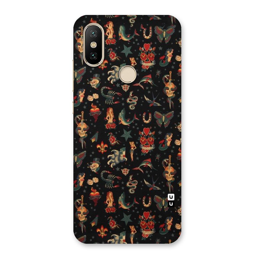Dark Pattern Back Case for Mi A2