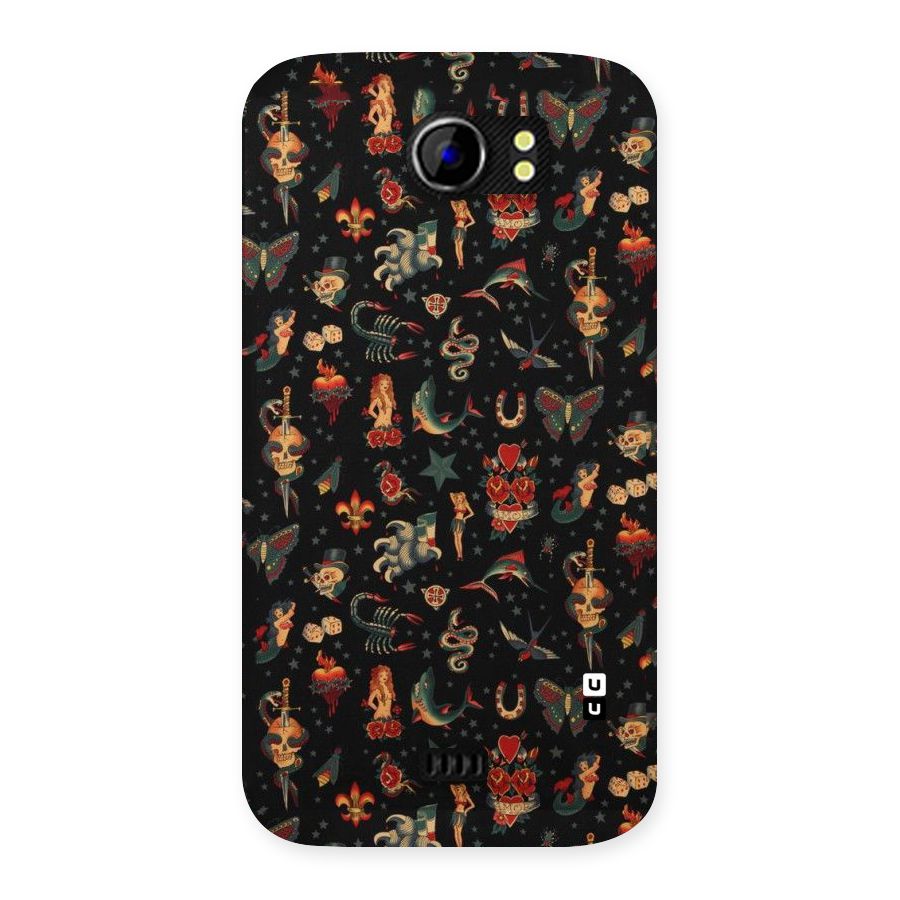 Dark Pattern Back Case for Micromax Canvas 2 A110