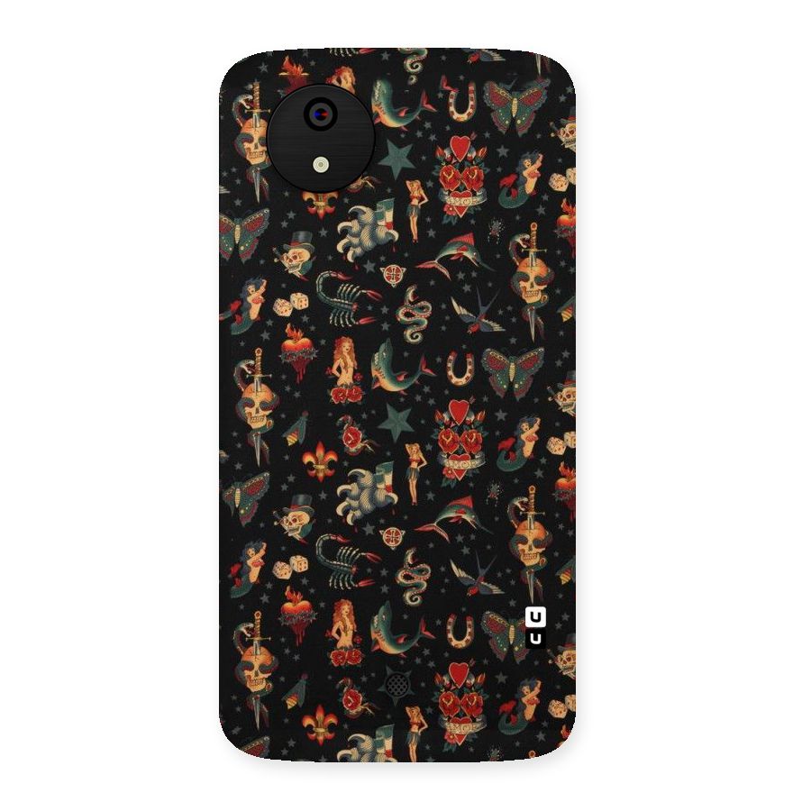 Dark Pattern Back Case for Micromax Canvas A1