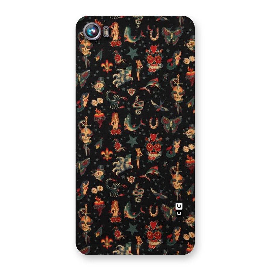 Dark Pattern Back Case for Micromax Canvas Fire 4 A107
