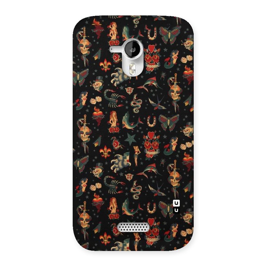 Dark Pattern Back Case for Micromax Canvas HD A116