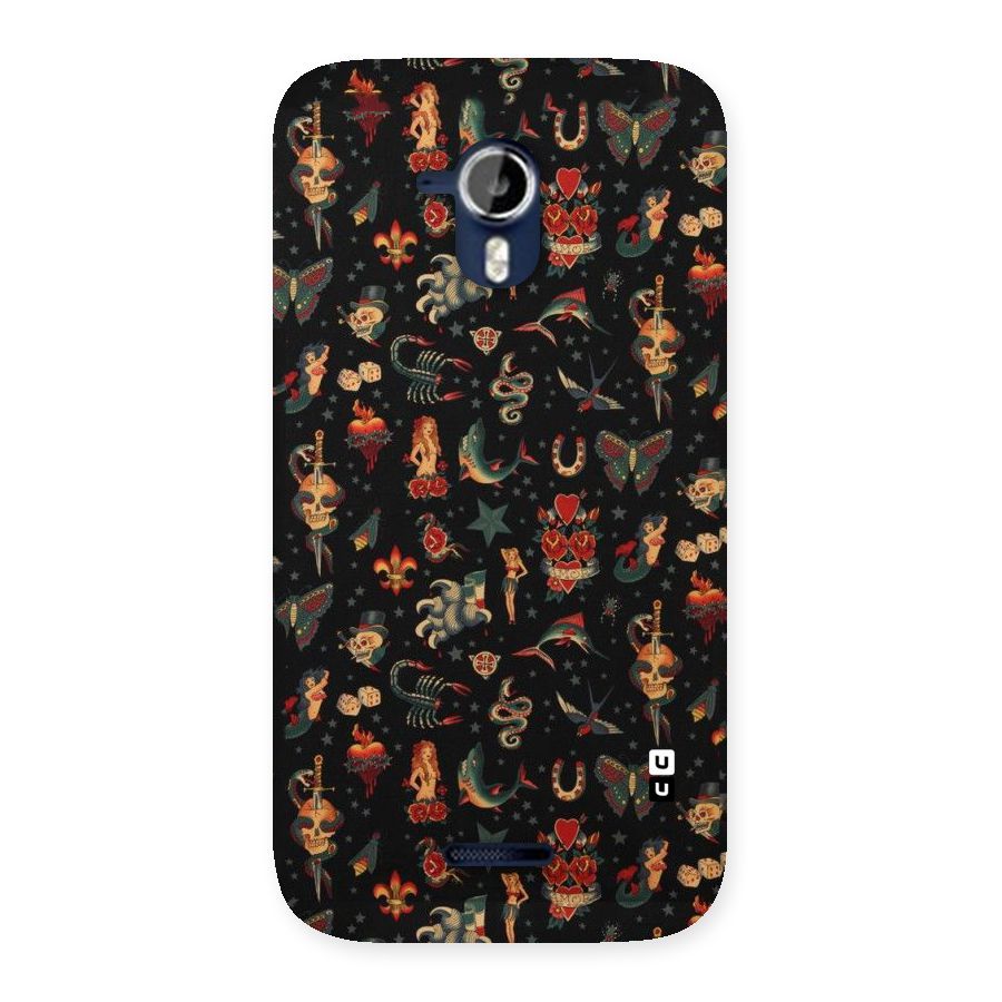 Dark Pattern Back Case for Micromax Canvas Magnus A117
