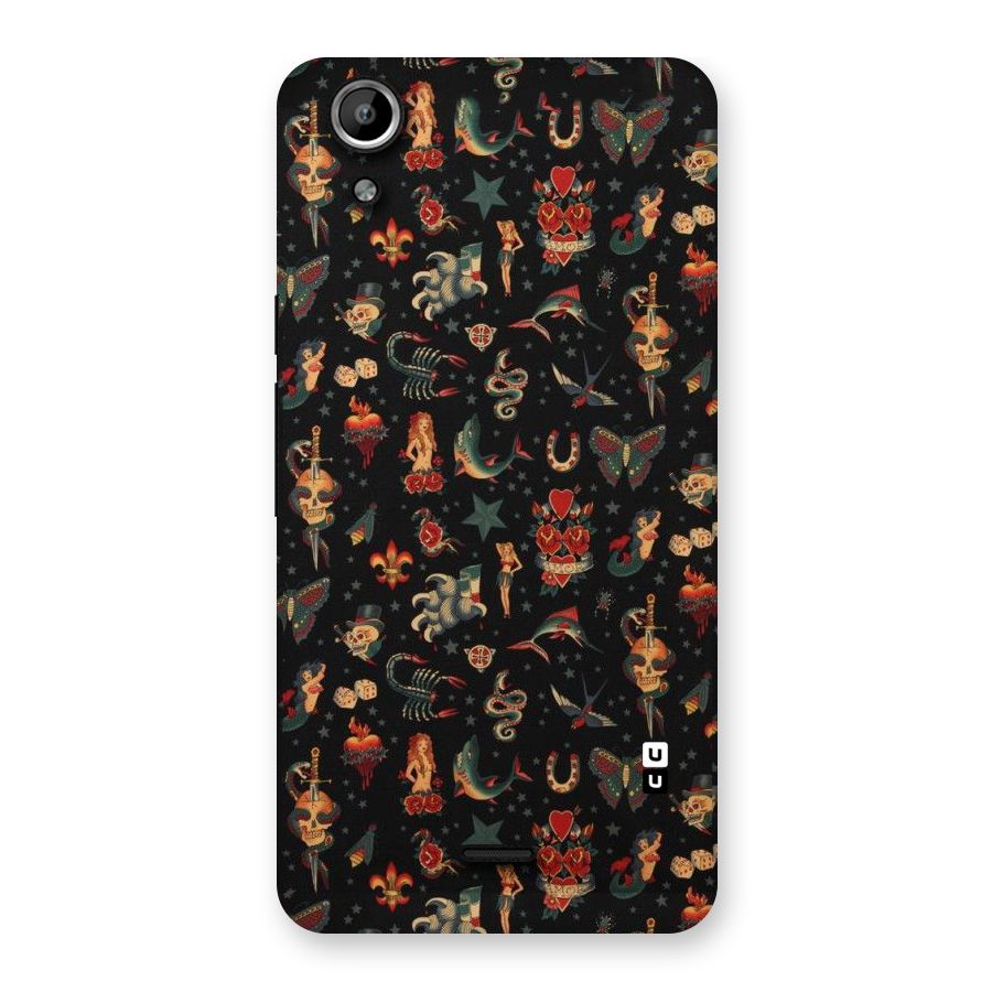 Dark Pattern Back Case for Micromax Canvas Selfie Lens Q345