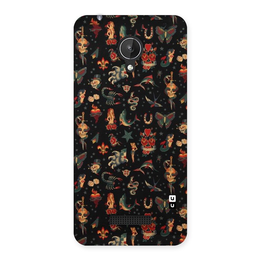 Dark Pattern Back Case for Micromax Canvas Spark Q380