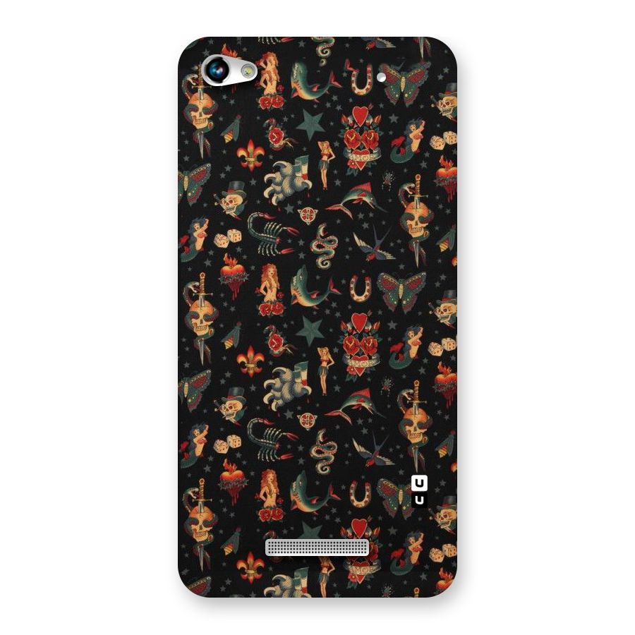Dark Pattern Back Case for Micromax Hue 2
