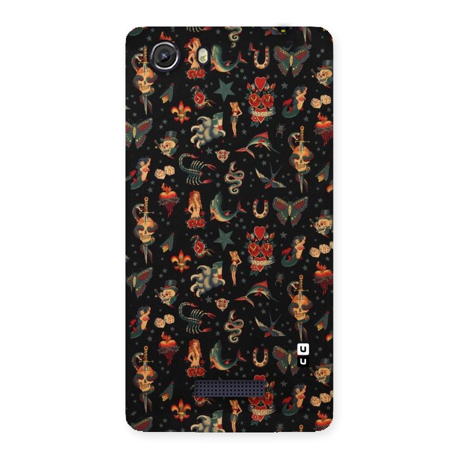 Dark Pattern Back Case for Micromax Unite 3