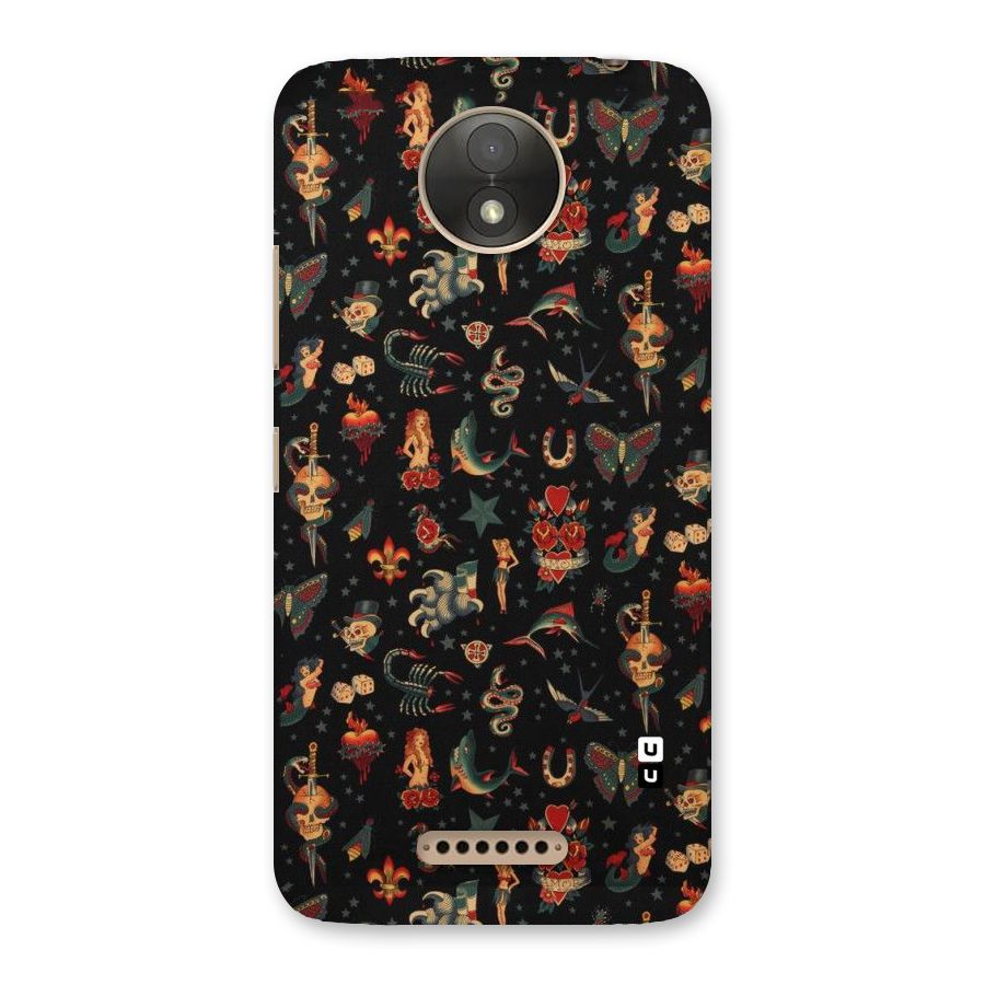 Dark Pattern Back Case for Moto C Plus