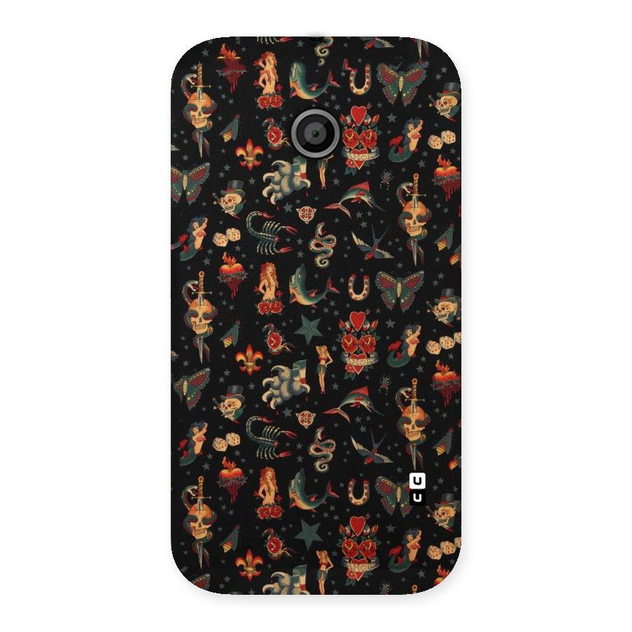 Dark Pattern Back Case for Moto E