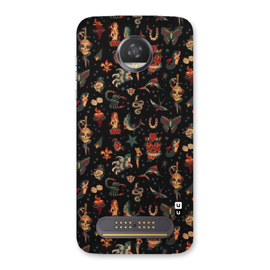 Dark Pattern Back Case for Moto Z2 Play